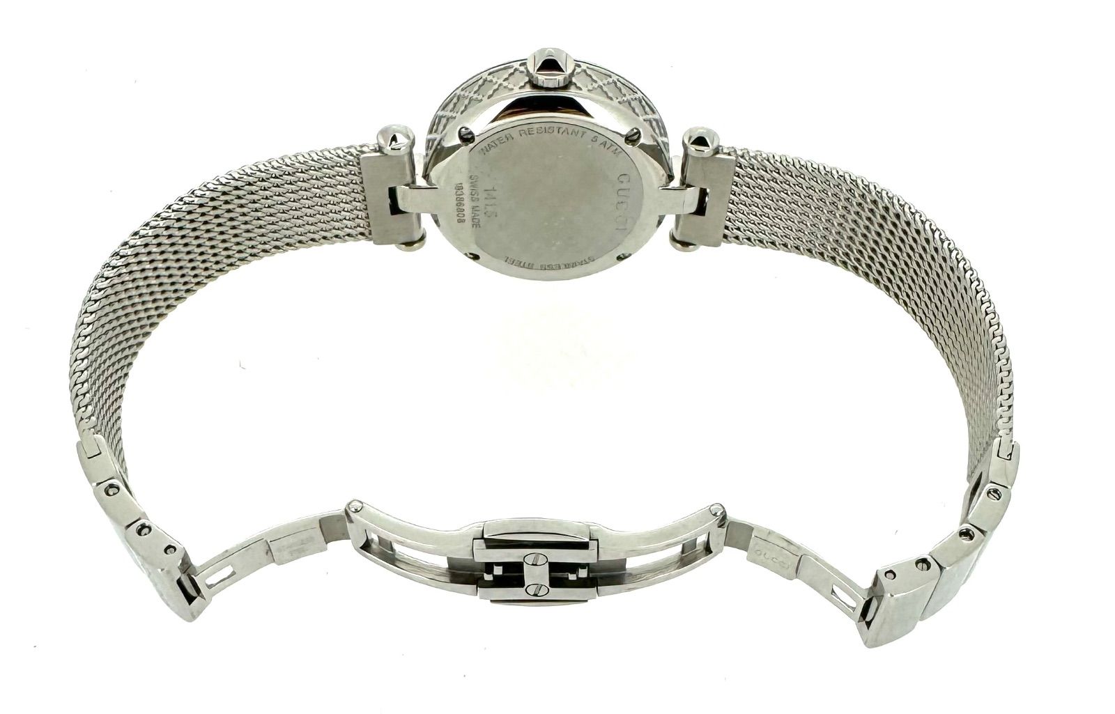 【稼働品】GUCCI 時計 141.5 シェル文字盤 稼働品】GUCCI 時計 141.5 シェル文字盤 ダイヤ4P - メルカリ