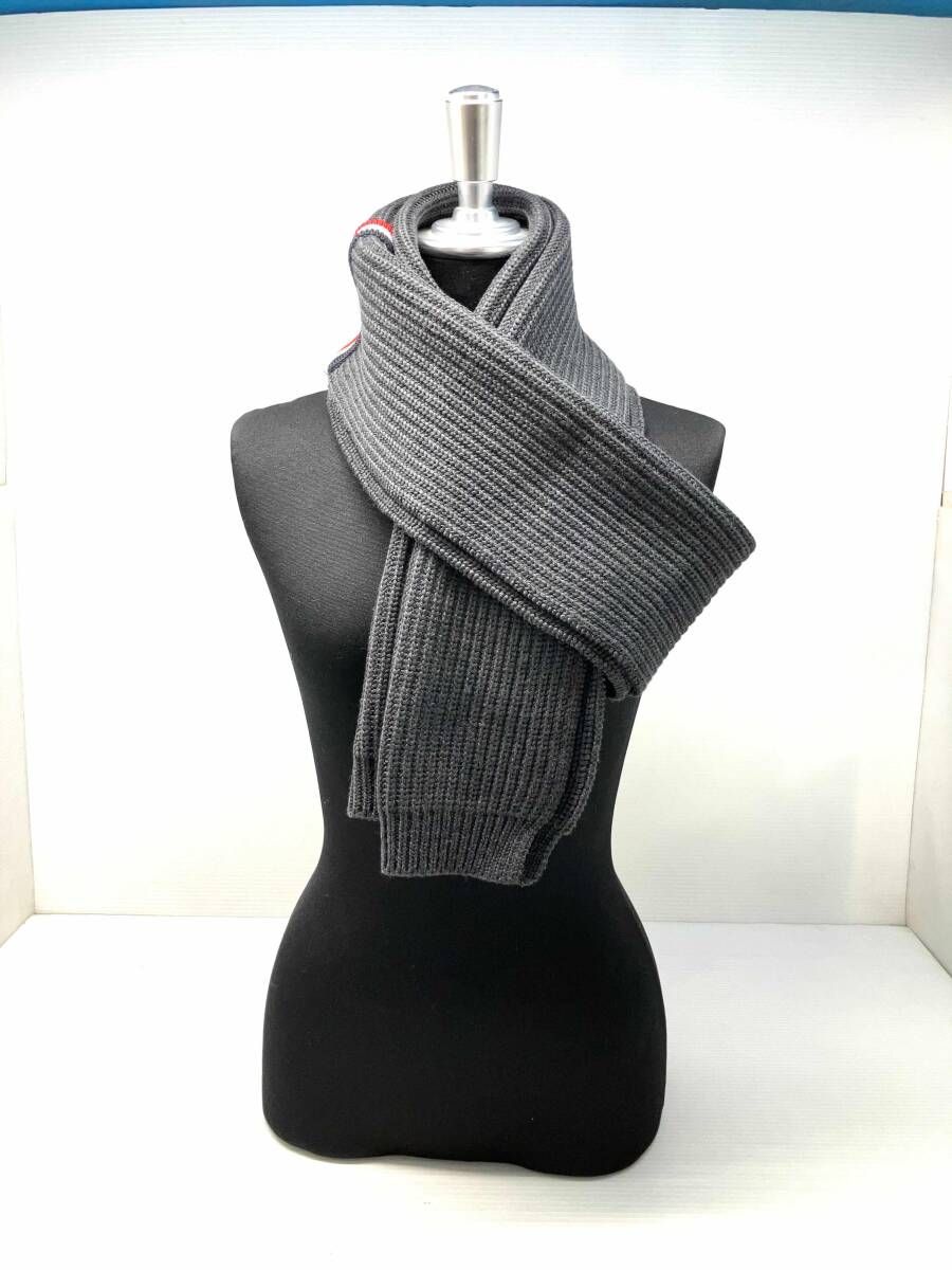 美品 MONCLER グレー ストール MONCLER モンクレールマフラーショールグレー
