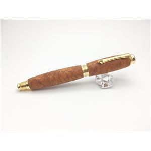 銘木材 万年筆 文房具 花梨こぶ杢 かりん 中太字 文具 ステーショナリー SKLAD-KIRPICHA_RU