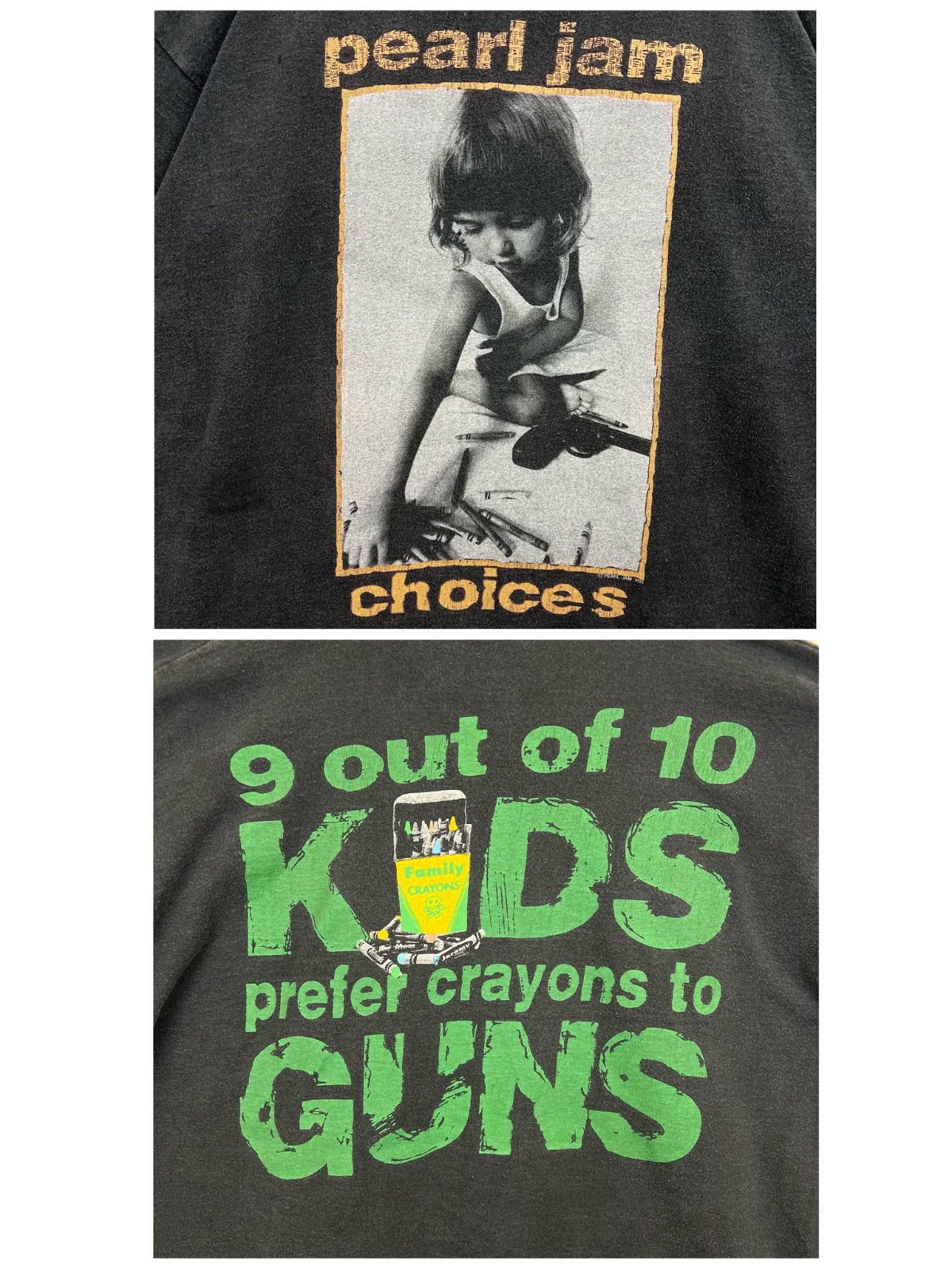 PEARL JAM VTG 90s 1992 choices tee shirt fol XL フルーツオブザ 