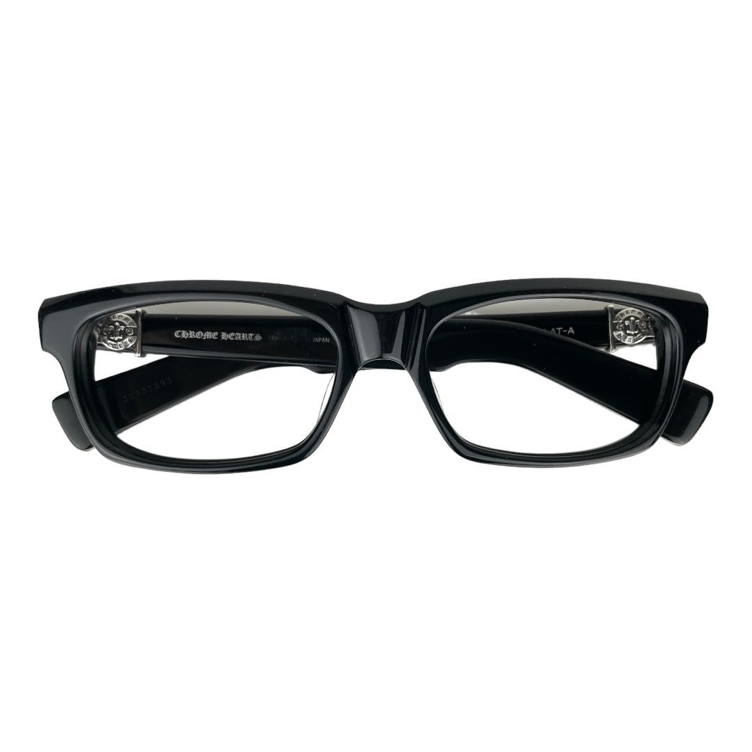 CHROME HEARTS クロムハーツ SPLAT-A スプラッタ 眼鏡 アイウェア サングラス 伊達メガネ BSフレア ブラック×シルバー BK  SV925 メンズ