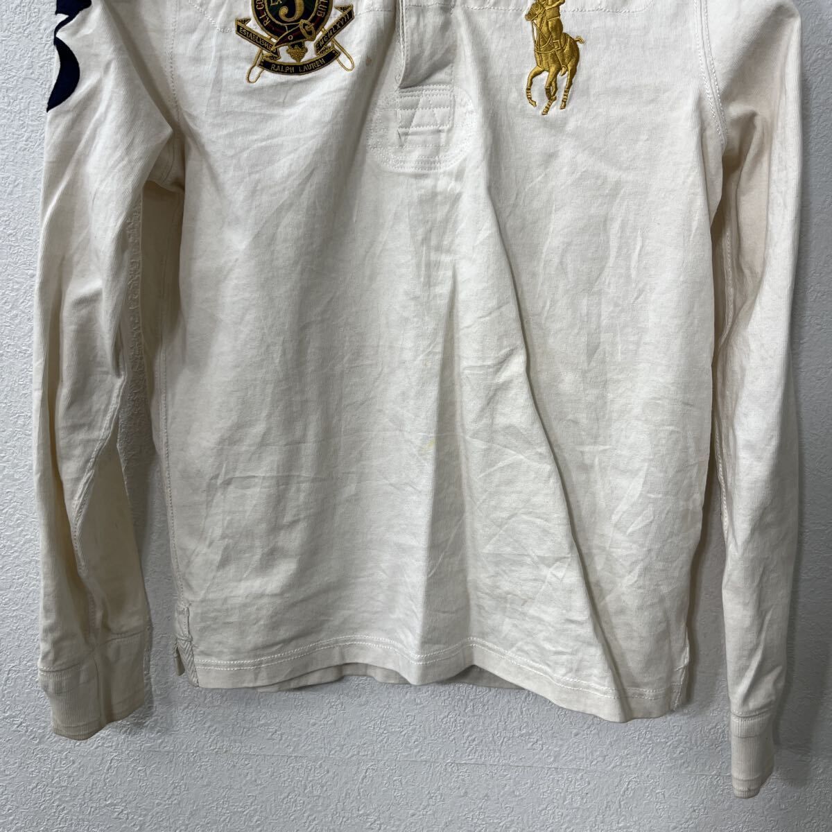 【デッドストック★新品未使用】ラルフローレン長袖ポロシャツ★グレー★170サイズ RALPH LAUREN SPORT 長袖 ポロシャツ L ホワイト ラルフローレン
