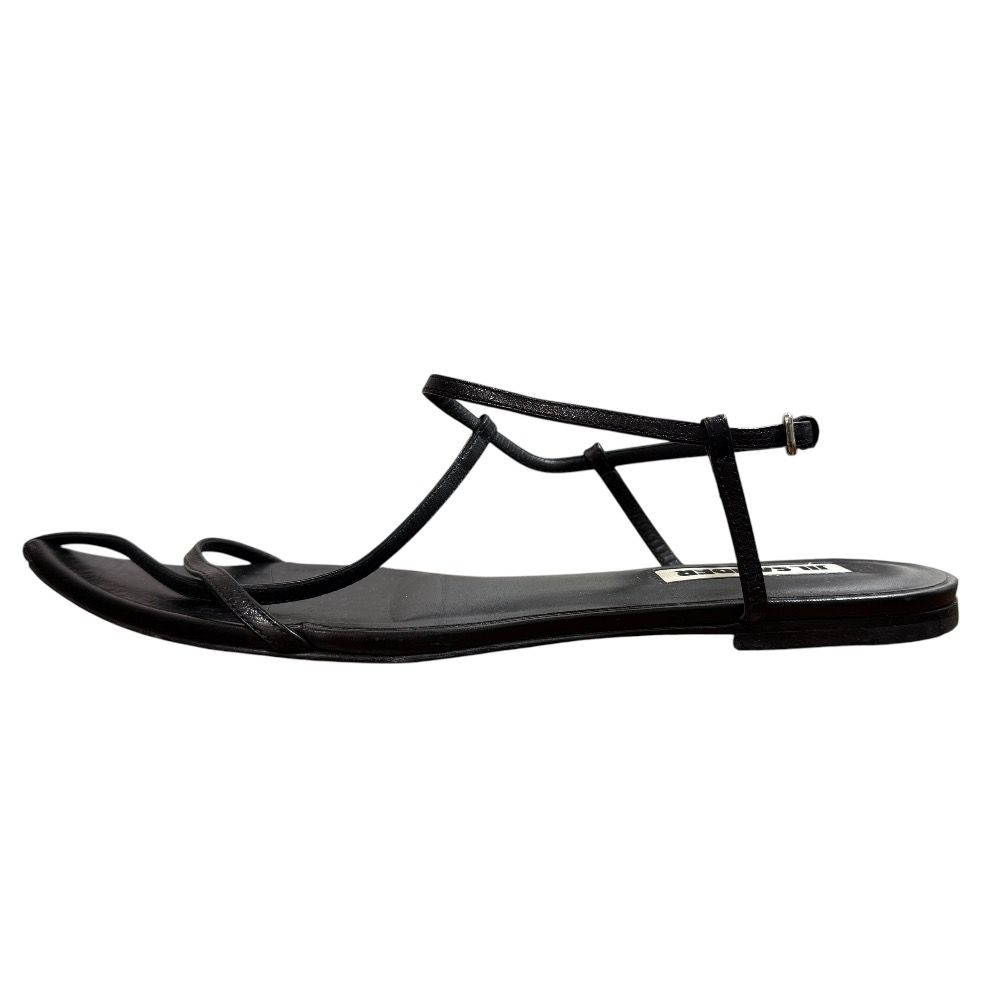 JIL SANDER ジルサンダー ブラック ポインテッドトゥ 36.5 JIL SANDER ジルサンダー ポインテッドトゥ レザーヒールブーツ