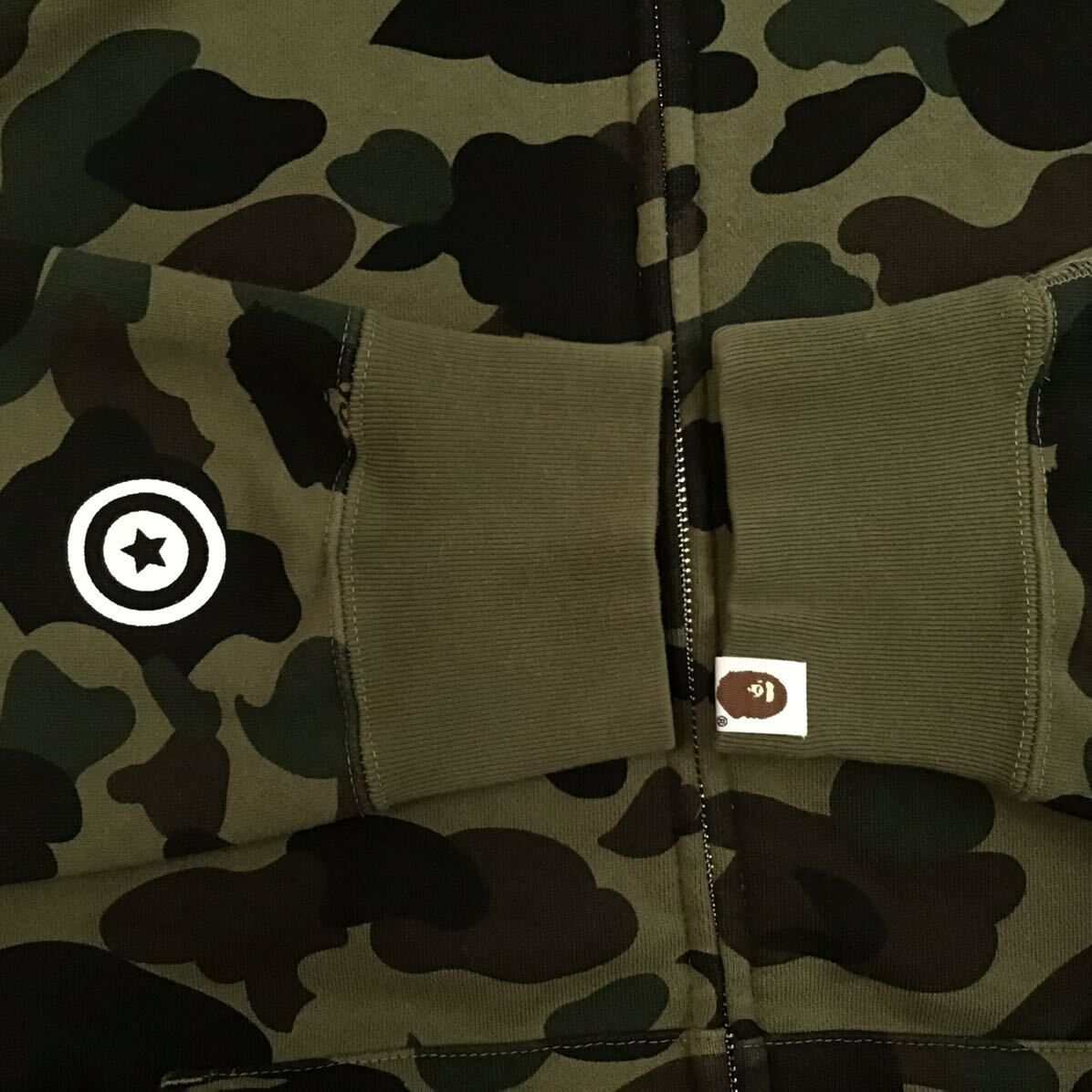 ☆XL☆ 1st camo green シャーク パーカー shark full zip hoodie a