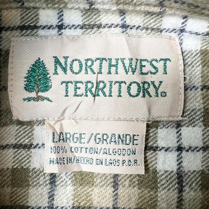 NORTHWEST TERRITORY マルチストライプ 長袖 ライトネルシャツ メンズL /eaa347098