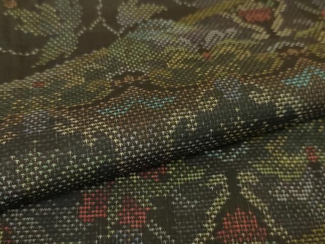 平和屋本店□極上 本場大島紬 9マルキ 幔幕鳳凰花文 逸品 未使用  