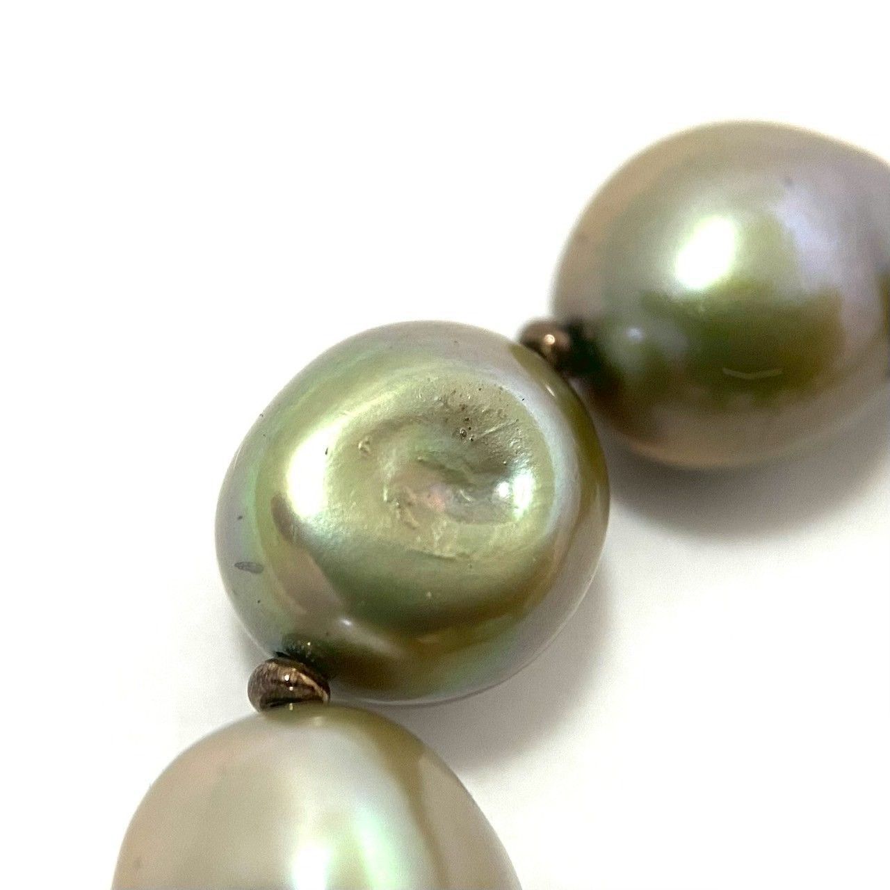 SU【ROBIN STEELE】淡水パール ネックレス グリーン/緑系