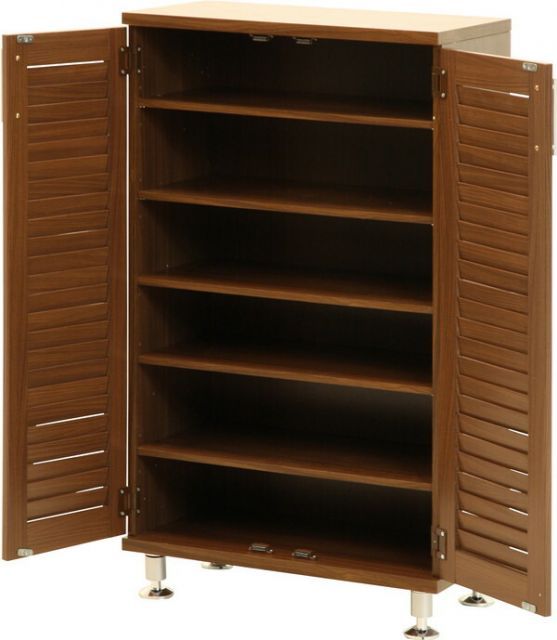 ファッション ルーバーシューズボックス ブラウン オープントップ