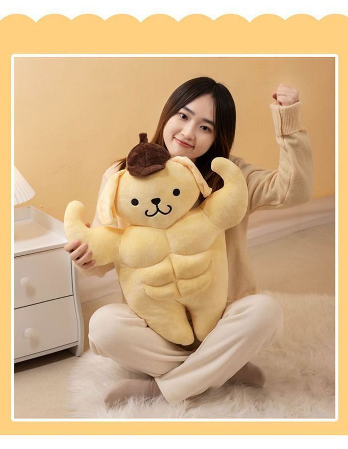 ポムポムプリン ぬいぐるみ 筋肉 超可愛い 人気 プレゼント 60cm