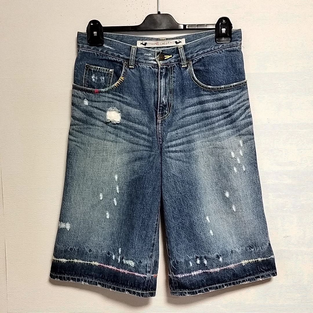 古着 TSUMORI CHISATO ツモリチサト ダメージ加工ヴィンテージデニム 