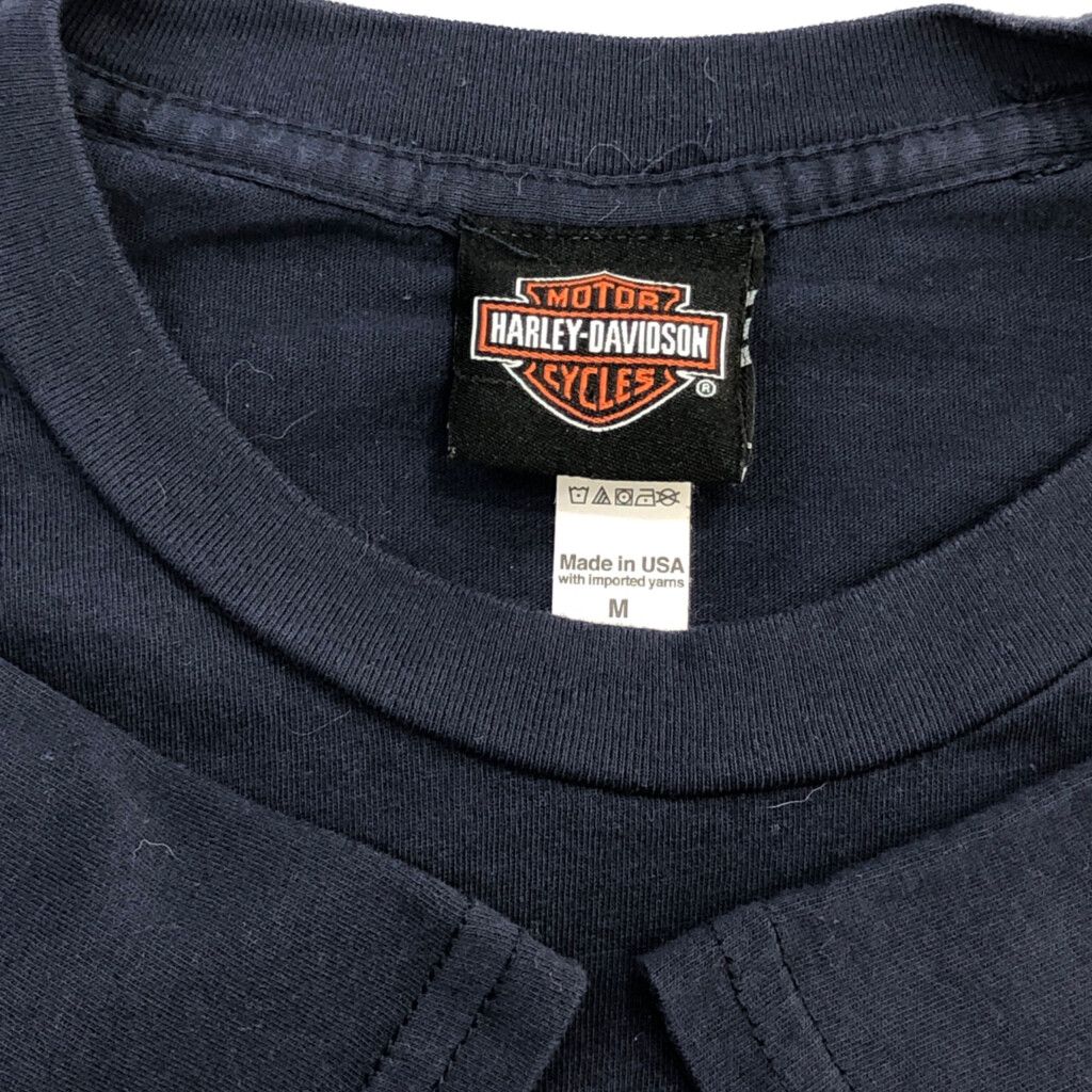 Harley-Davidson ネイビー Tシャツ L 00's USA製 Harley Davidson L/S