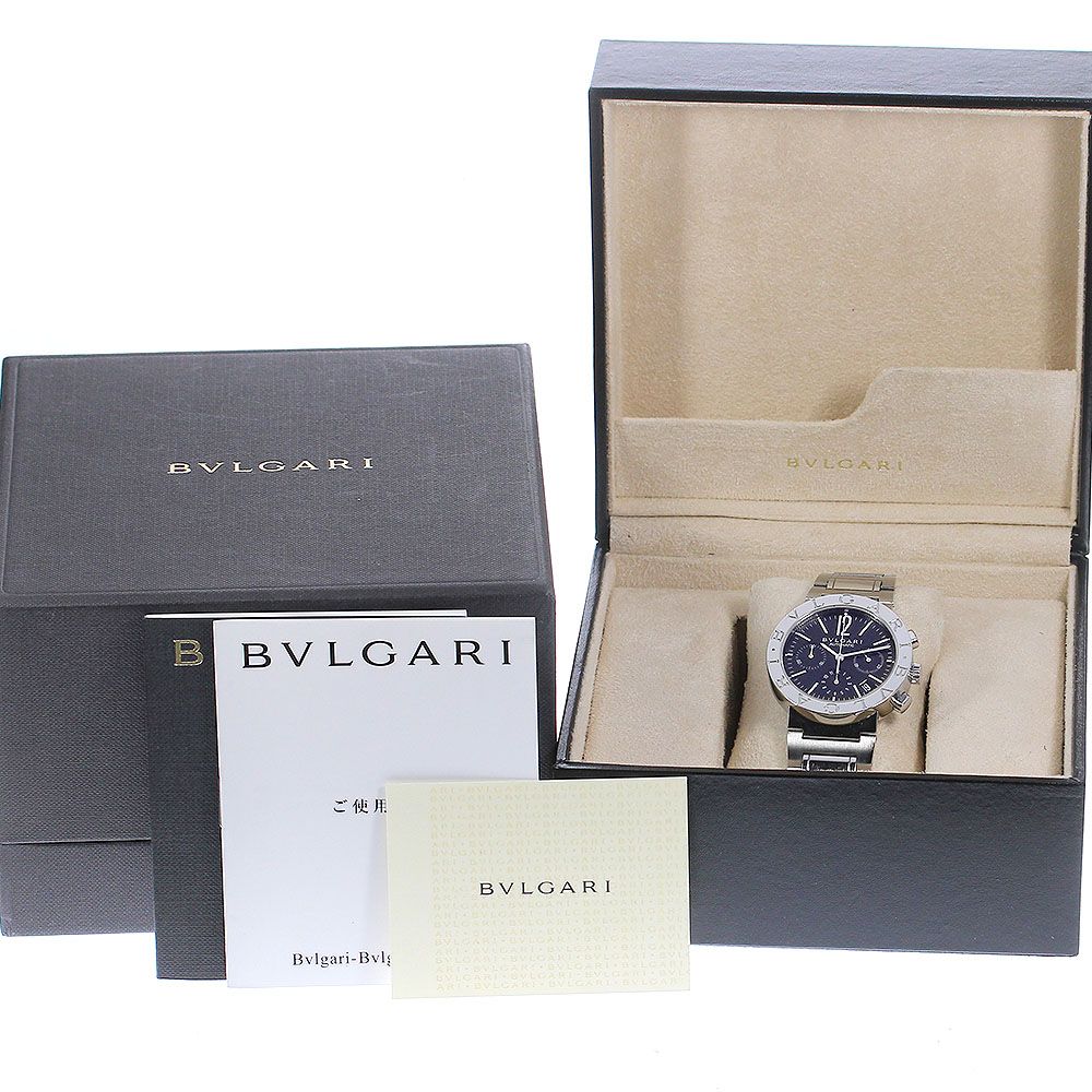 ブルガリ BVLGARI BB38SSCH ブルガリブルガリ クロノグラフ 自動巻き メンズ箱付き_816252