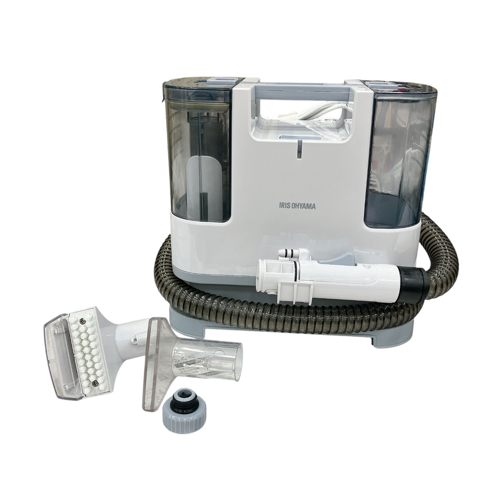 布製品洗浄クリーナー アイリスオーヤマ 電動ポンプ付き コンパクト 手軽 ブラシ付きヘッド T型ヘッド リンサークリーナー RNS-P10-W ホワイト