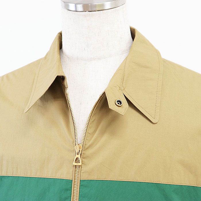 【極美品】GUCCI グッチ ブルゾン 2023AW シェリーライン ロゴ アップリケ シグネチャー 高密度ウェザークロス コットン100％ リラックスフィット トラックジャケット ドリズラー タグ付属 メン