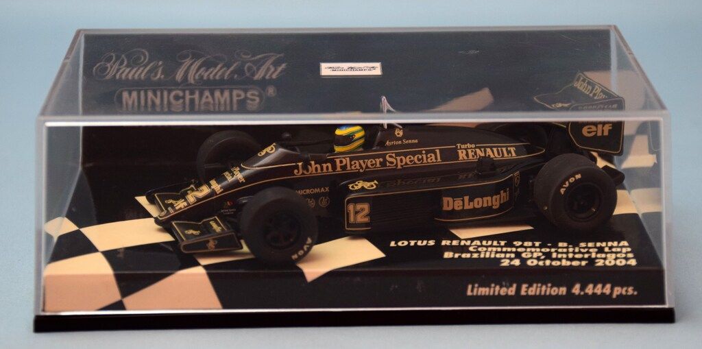 PAUL'S MODEL ART 1/43 MINICHAMPS 400045412 Lotus Renault 98T B.Senna Commemorative Lap #12 045412