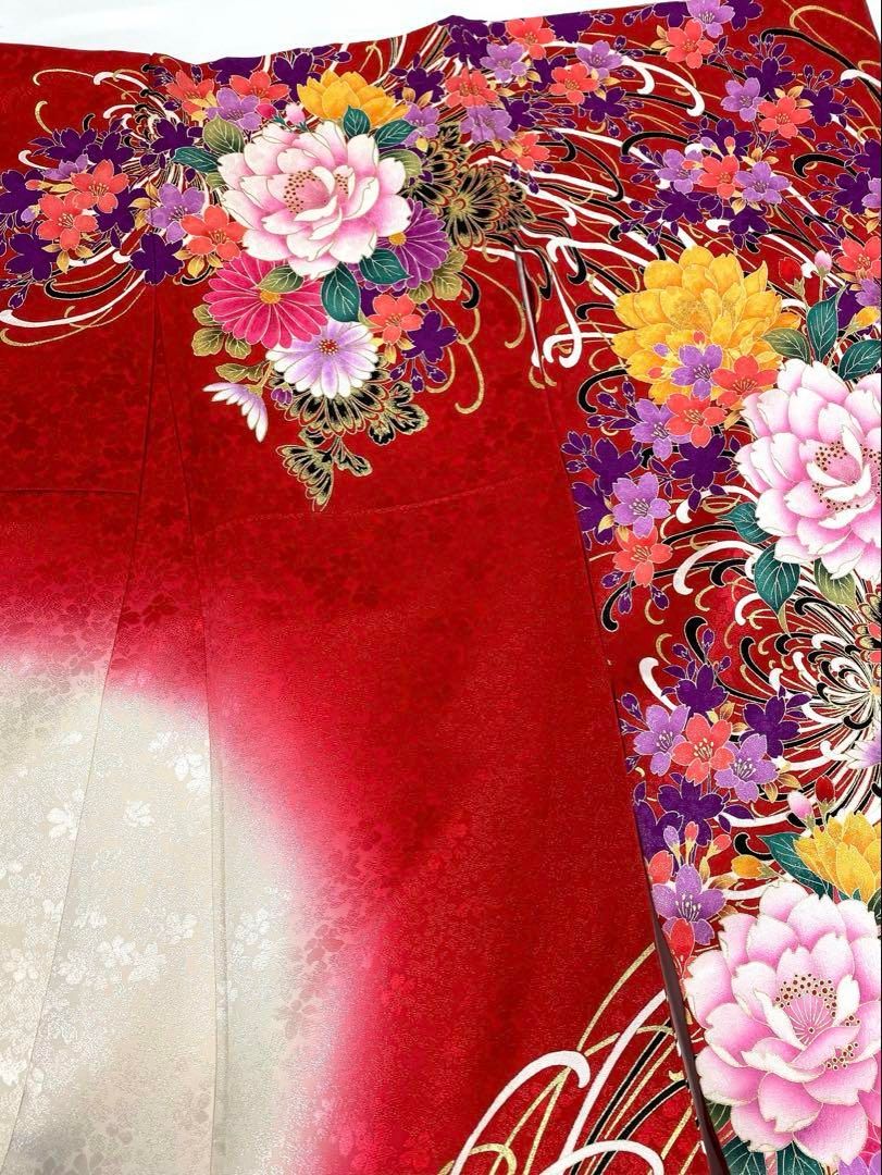振袖 ROLA 刺繍 金彩 紋意匠 牡丹 身丈cm 撥水加工済 MO3491 振袖 豪華