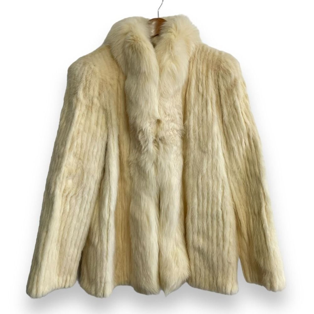 SAGA MINK サガミンク毛皮ロングコート オフホワイト