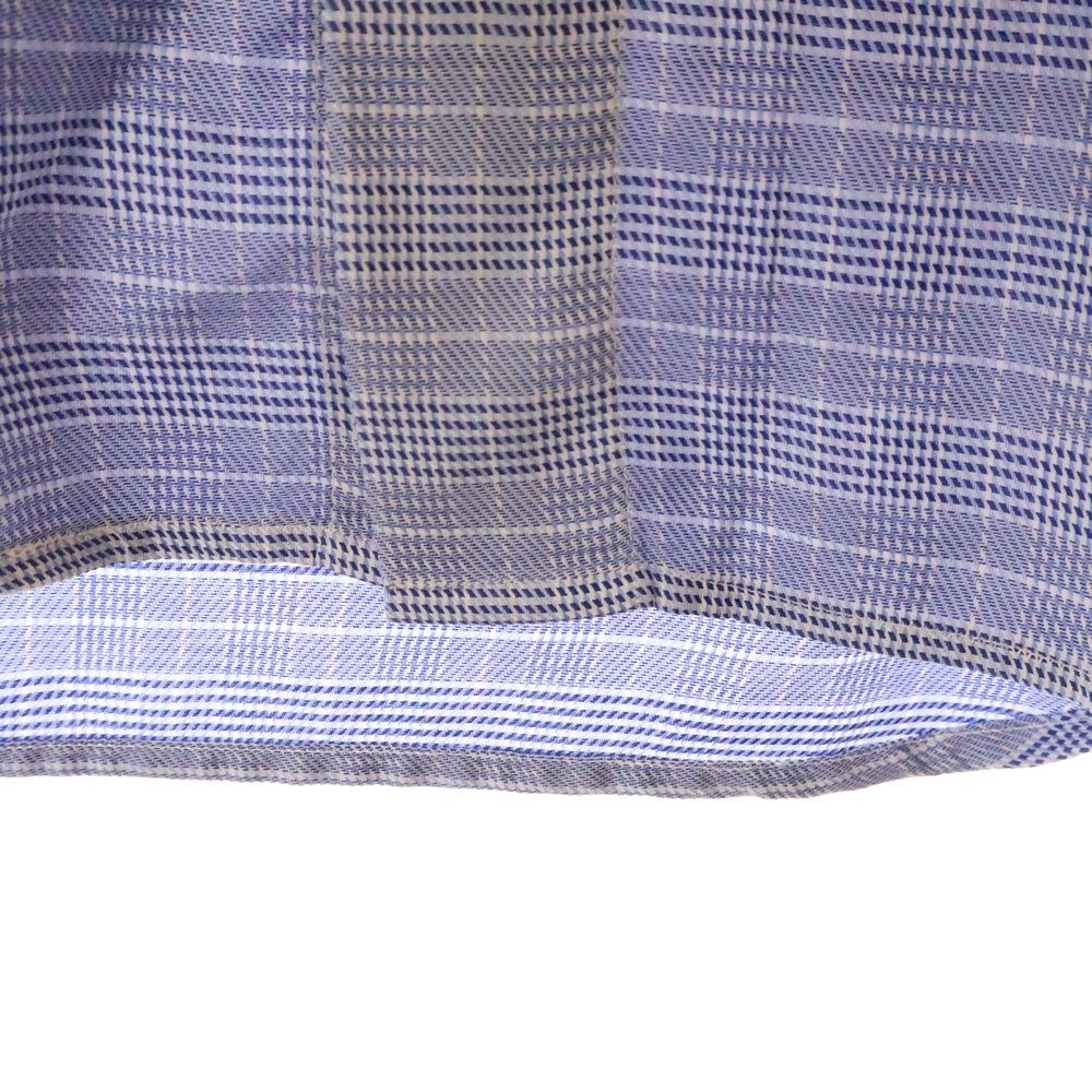 【ブリオーニ】Brioni 上質コットン100% チェック柄レギュラーシャツ M ブリオーニ】Brioni 上質コットン100% チェック柄レギュラー