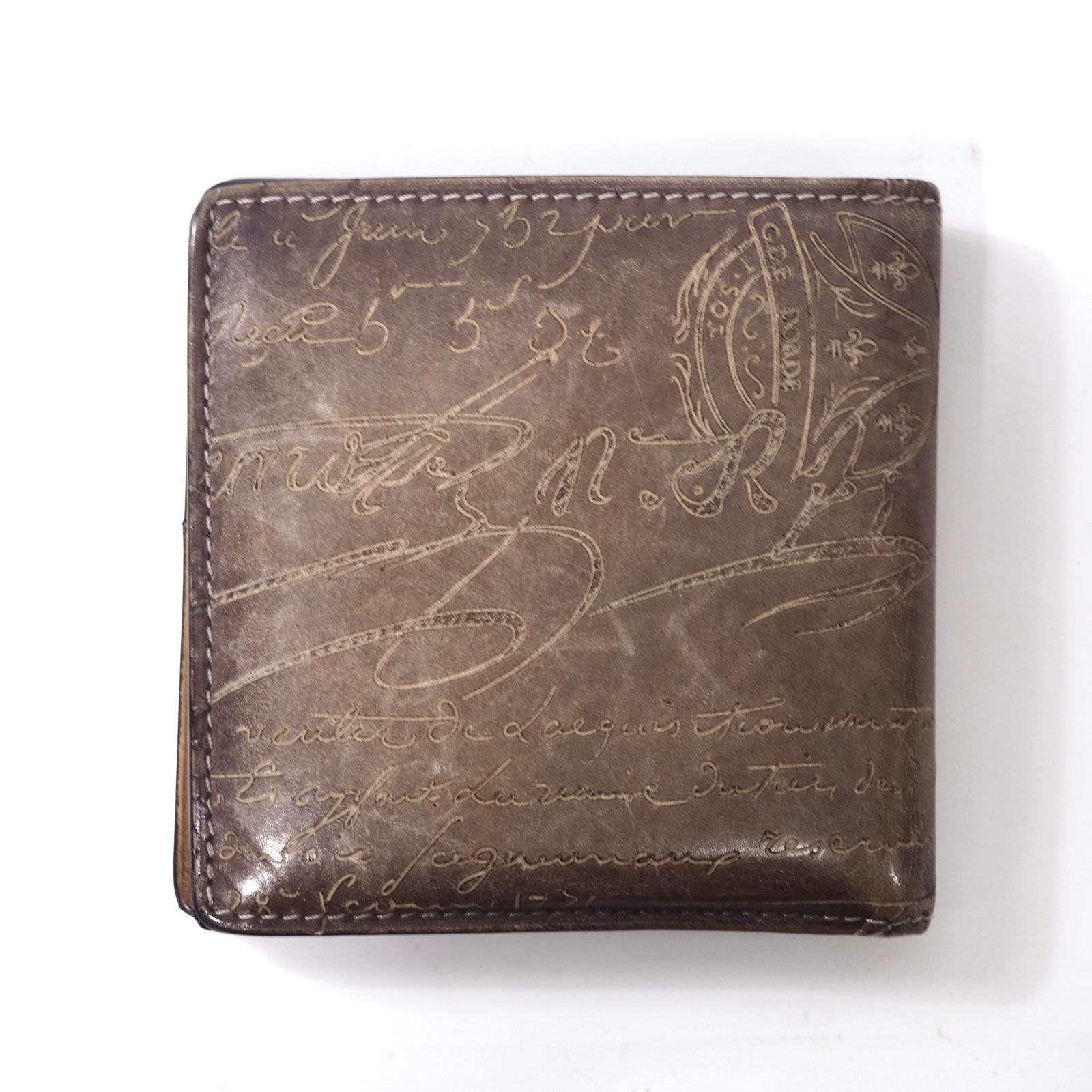 ベルルッティ Berluti マネークリップ 財布 カリグラフィ ダーク
