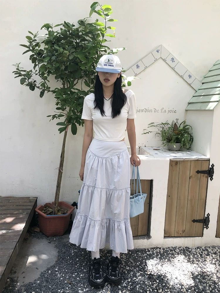 GLOWNY RODEO TIERED RUFFLE SKIRT Jennie着用 ロデオティアード
