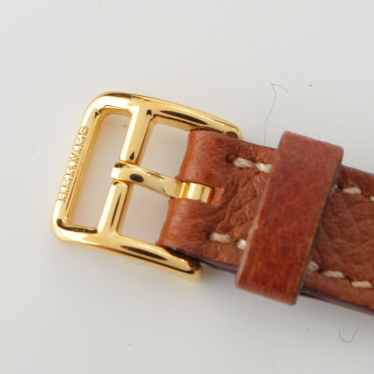 エルメス □R刻印 エプソン 腕時計 ウォッチ レザー ベルト ブラウン  