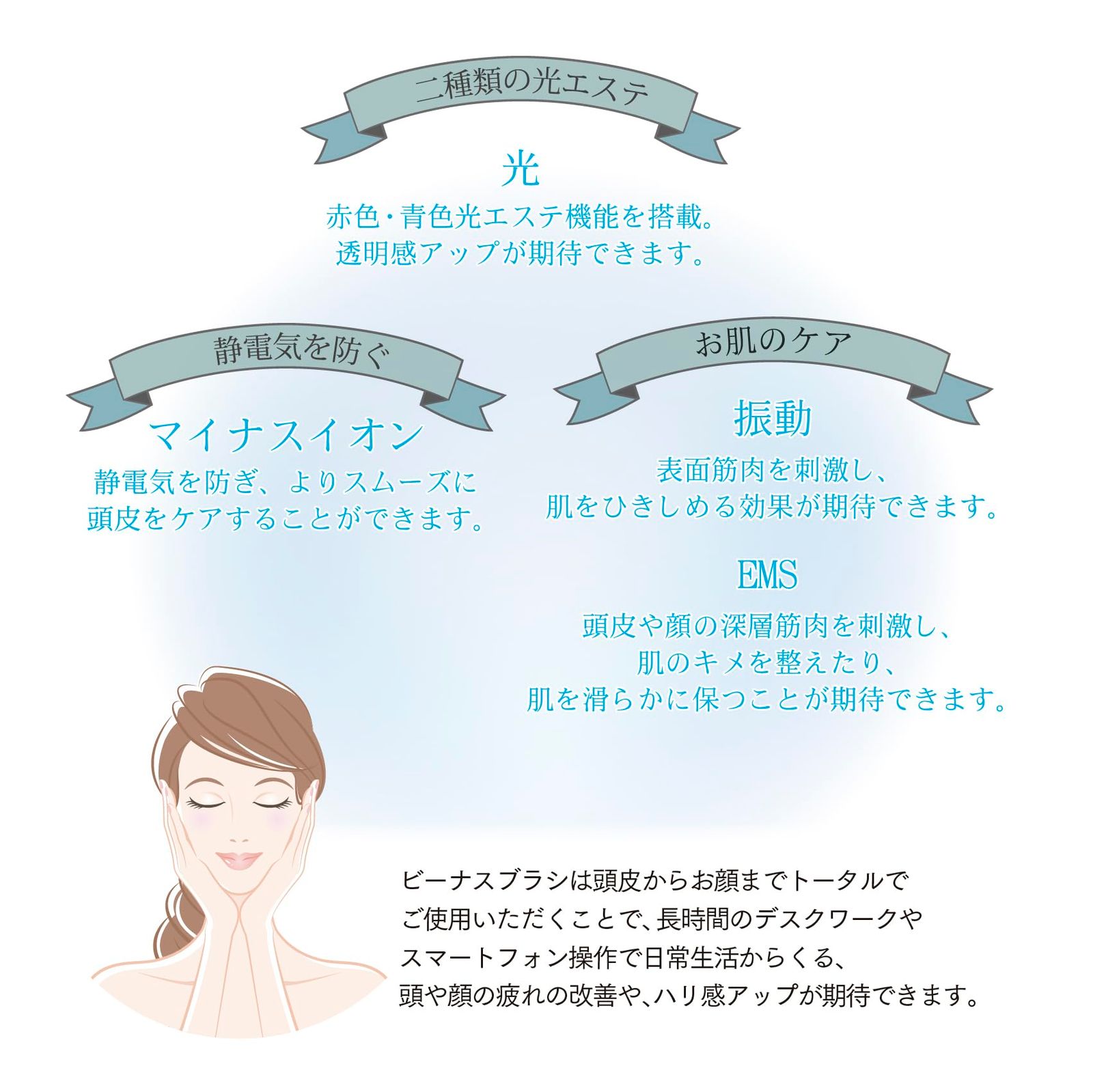 ミオテック公式 メーカー保証1年付き ビーナスブラシ EMS 美顔器 頭皮 