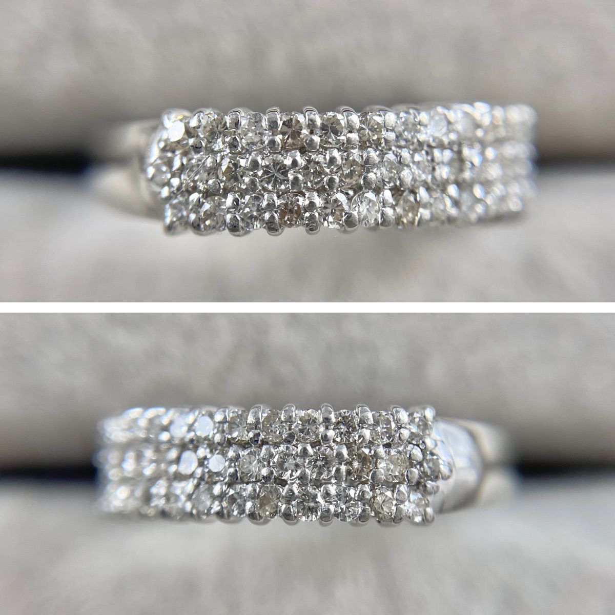 Pt900 天然ダイヤモンド 0.72ct パヴェリング - メルカリ 