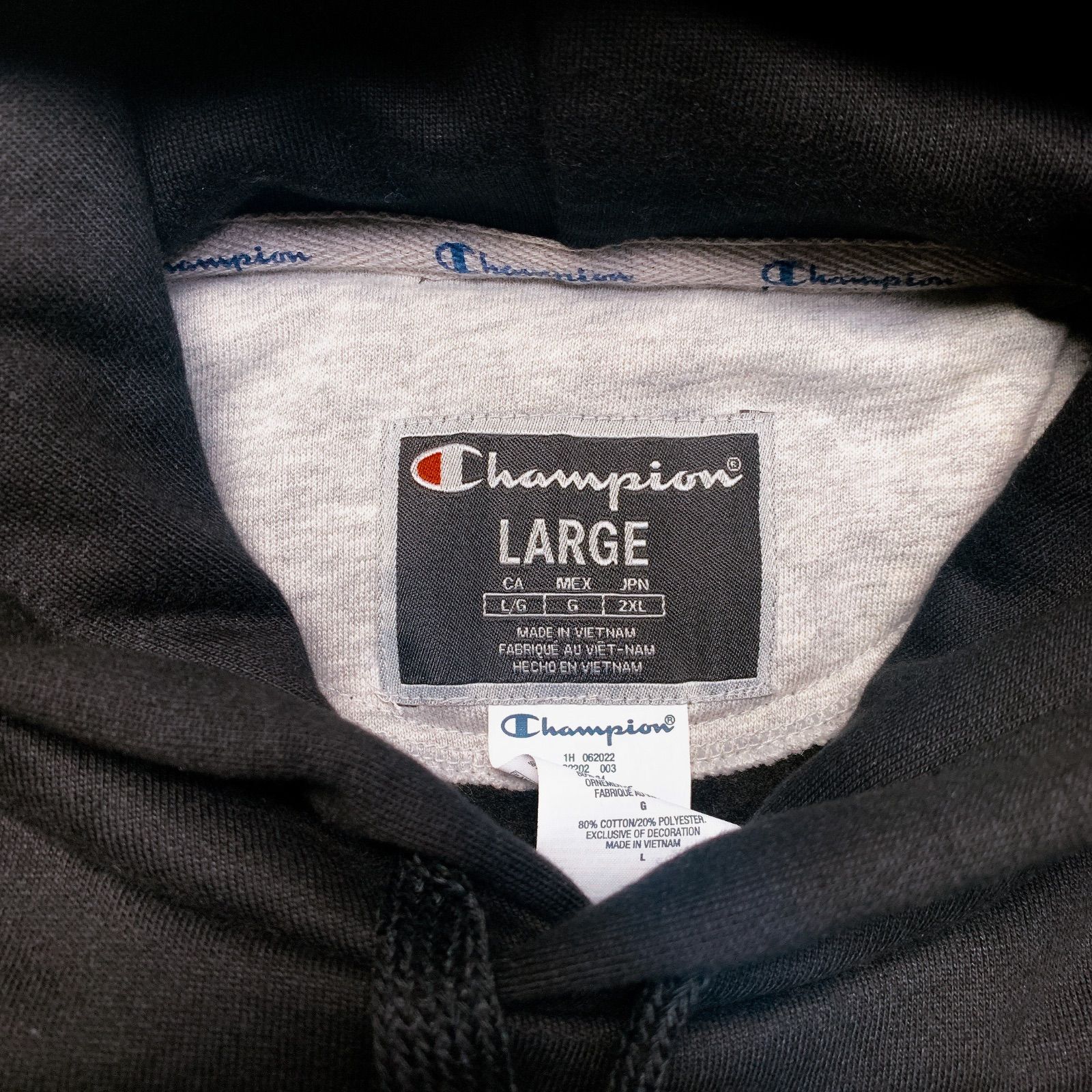 Champion - SUPER HOODIE (US規格) BLACK - メルカリ