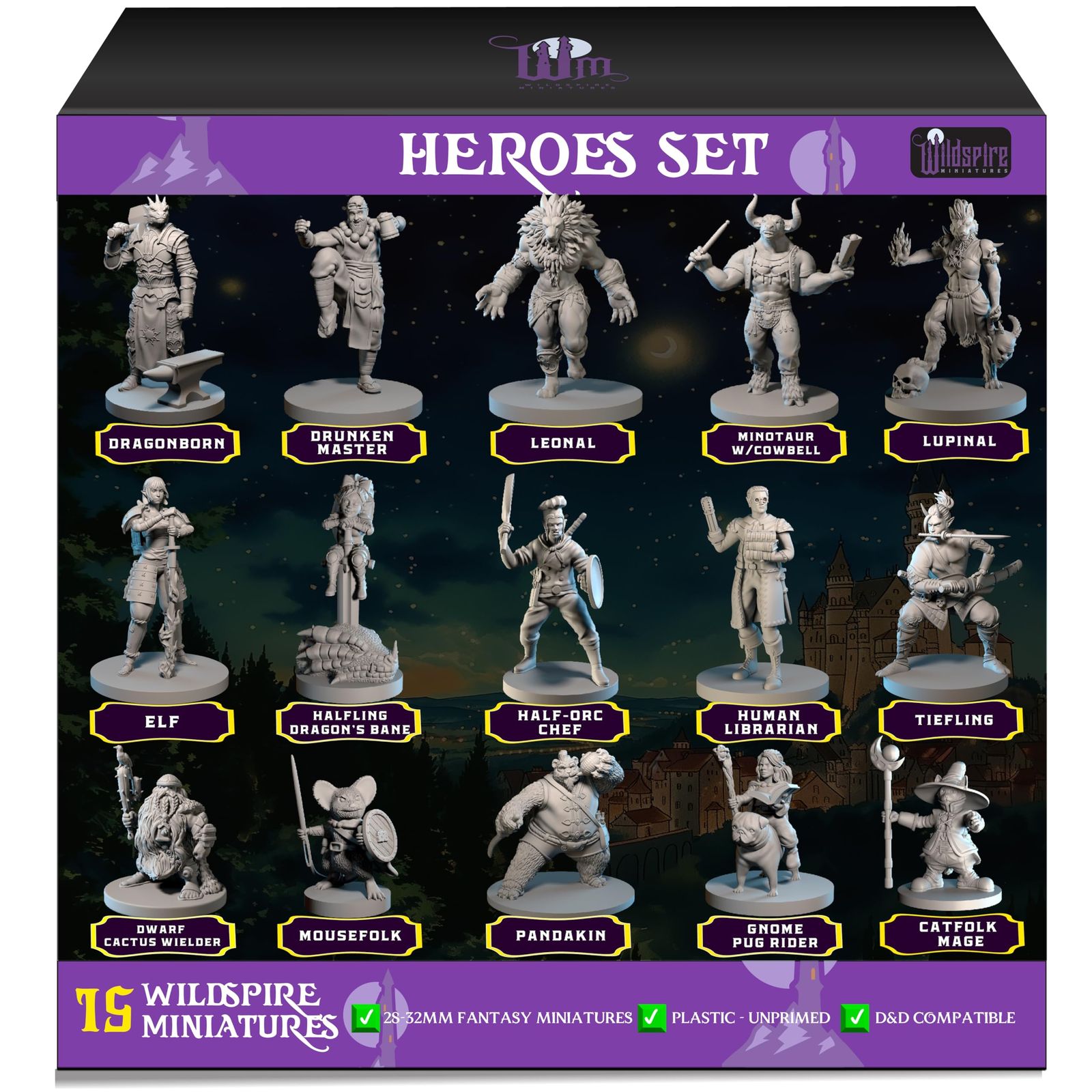 Wildspire Hero DNDミニチュア用NPCミニチュア 28mm-32mm 未塗装