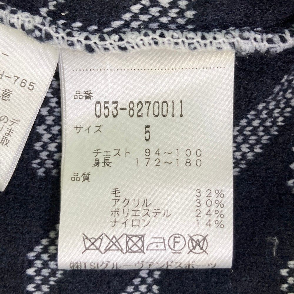 サイズ：5 PEARLY GATES パーリーゲイツ ニットセーター 千鳥柄