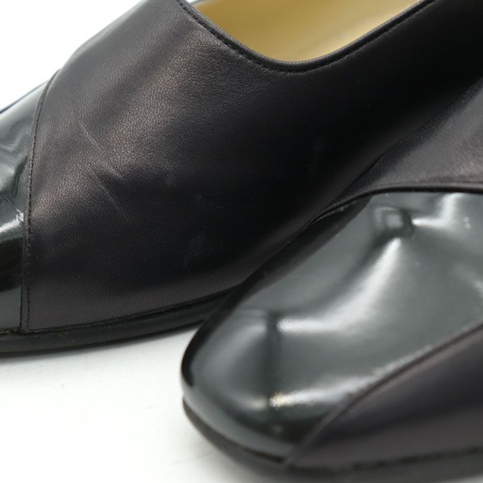 極上の美品！　ＲＩＺ　Comfortの本革製ブラックパンプス＊サイズ２３EEE riz comfort パンプス 23cm