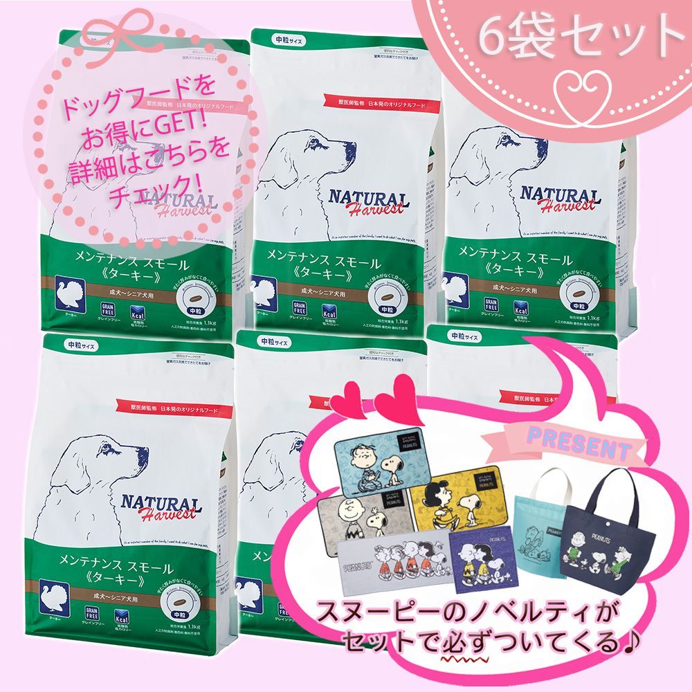 プレゼント付 メンテナンススモール ターキー 1.1kg×6袋セット ナチュラルハーベスト