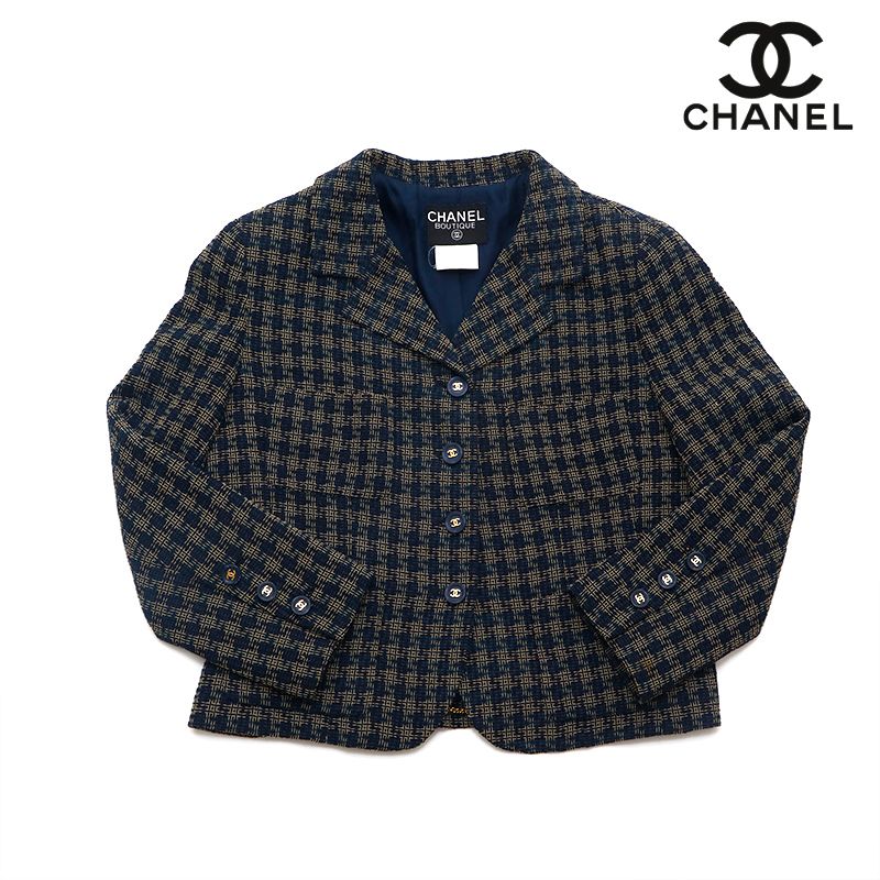 CHANEL シャネル ジャケット ツイード ココボタン - メルカリ 