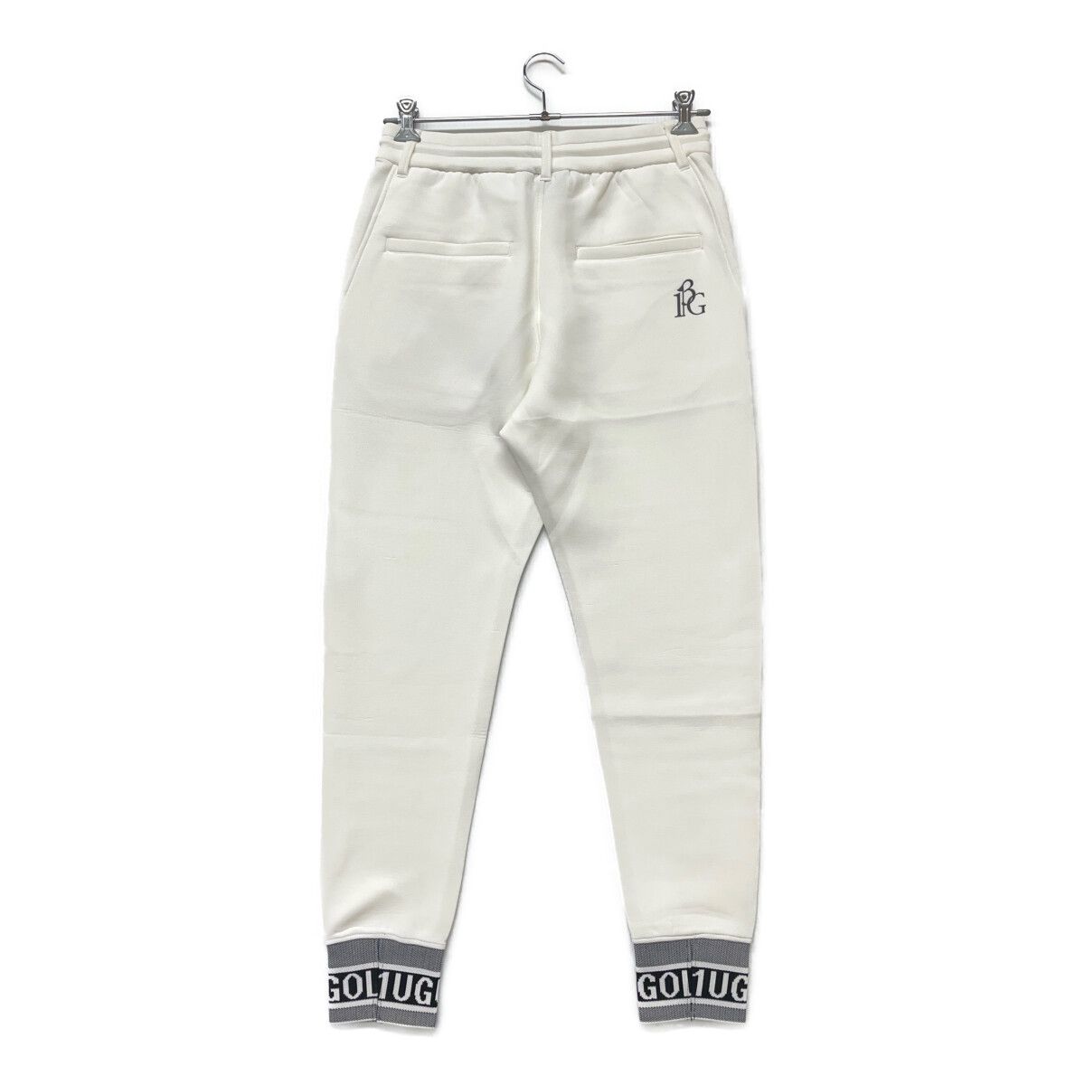 メンズ ウノピュウノウグァーレトレ 1piu1uguale3 ジョガーパンツ M 白 シリコンロゴ ストレッチ シンプル