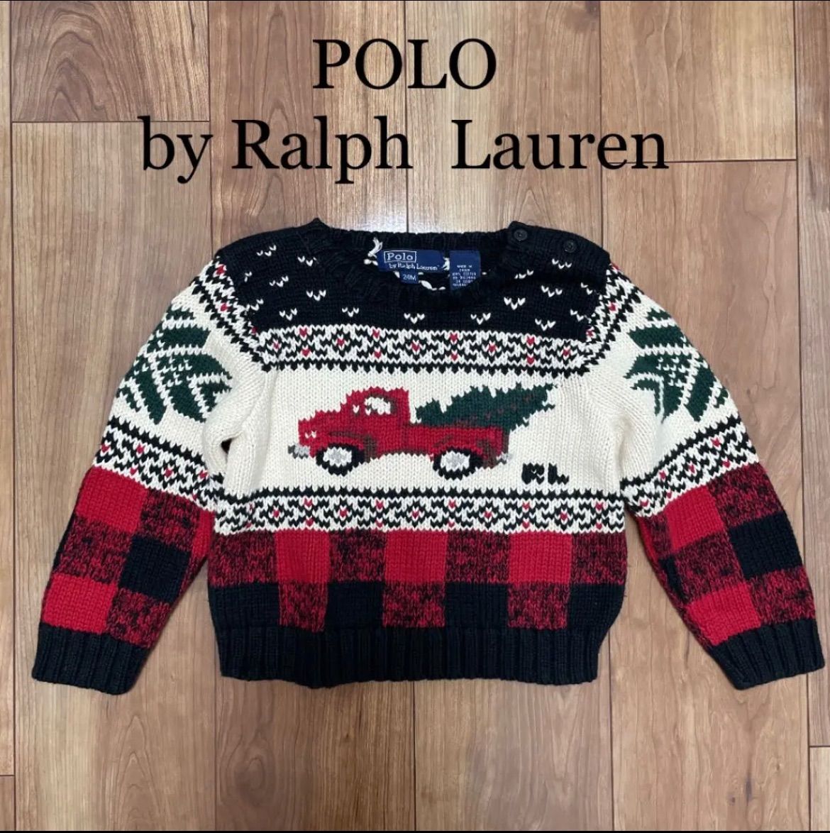 希少 Polo by Ralph Lauren ハンドニットセーター XXL 希少 90 年代 