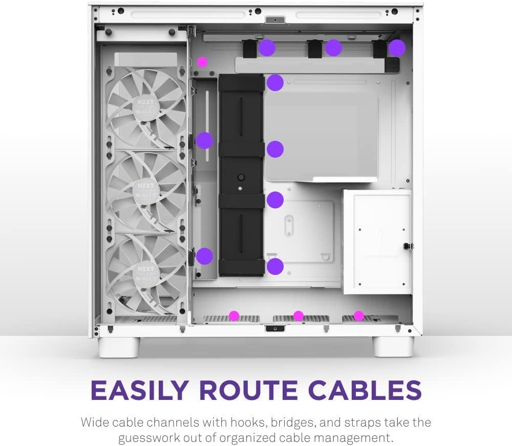 【新品・未開封品】NZXT H9 Flow 2層構造ミドルタワーPCケース White CM-H91FW-01 F0725 0805ML012 0120240805100403