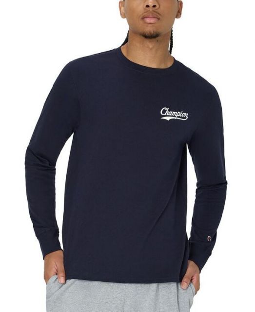 【送料無料】 チャンピオン メンズ シャツ トップス Men's Classic Logo Shirt Navy