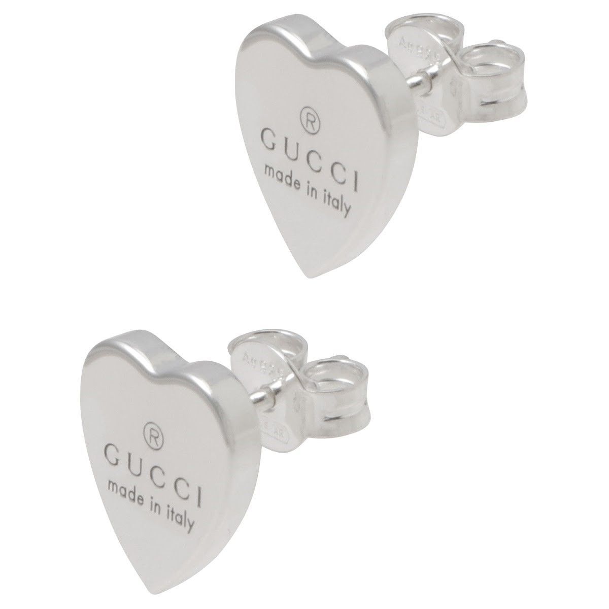 GUCCI グッチ 223990 トレードマーク ハート ピアス ロゴ 刻印