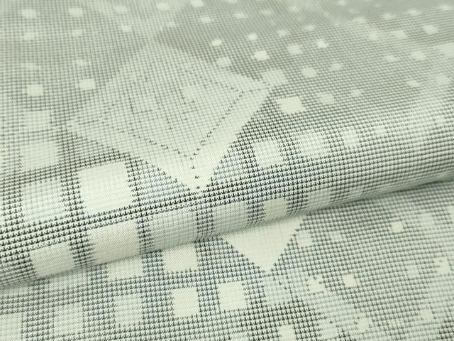 平和屋本店□極上 本場大島紬 白大島 菱文 田畑織物謹製 証紙付き 逸品  