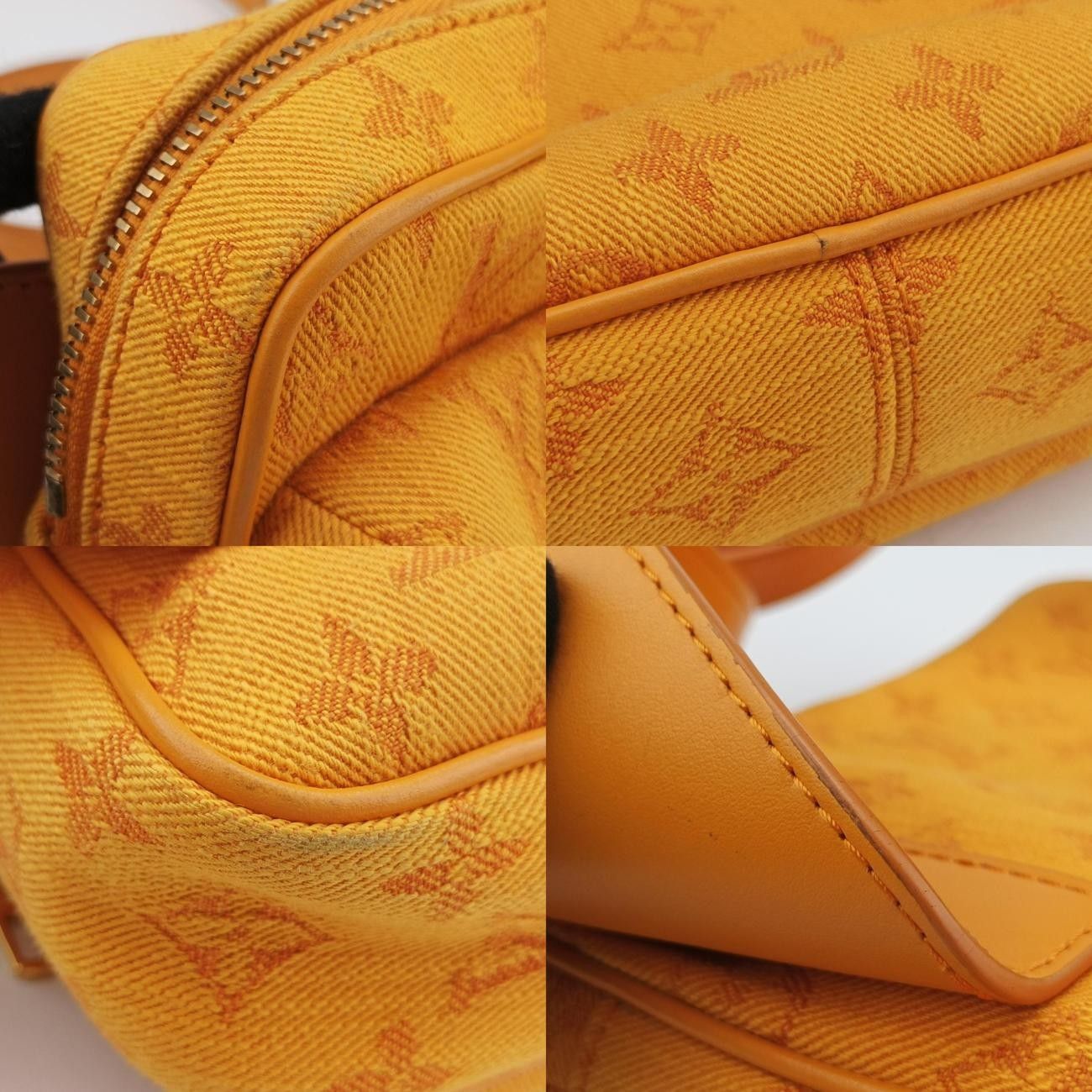 ルイヴィトンLouis VuittonバムバッグアウトドアオレンジデニムM44623FO2149