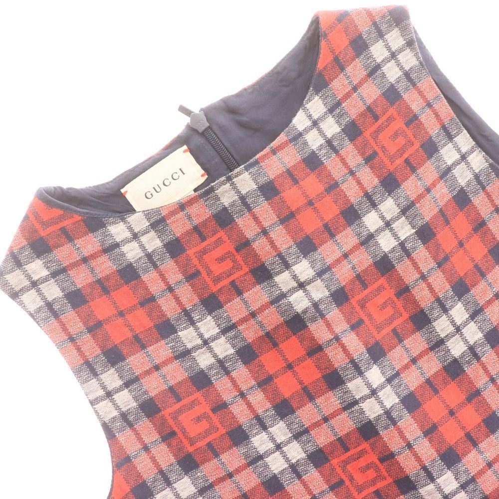 □ グッチ ワンピース トップス ボトムス ノースリーブ チェック