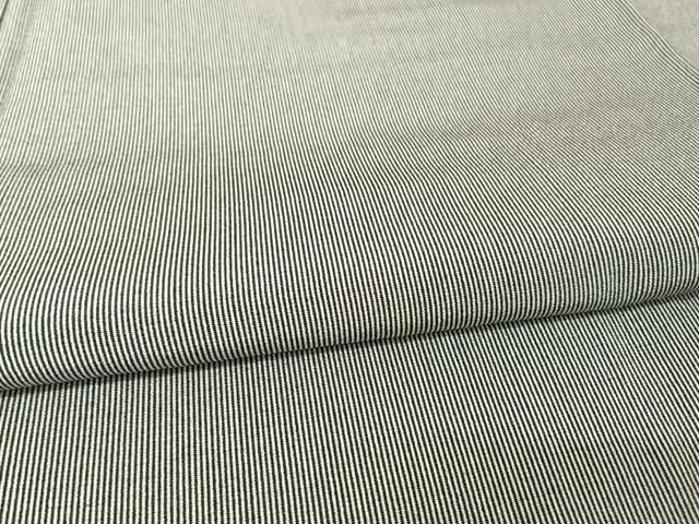 平和屋着物●江戸小紋　保科勝信　万筋　黒色×白色　正絹　逸品　未使用　AAAX0146np 平和屋着物○江戸小紋 保科勝信 万筋 黒色×白色 正絹 逸品 未使用