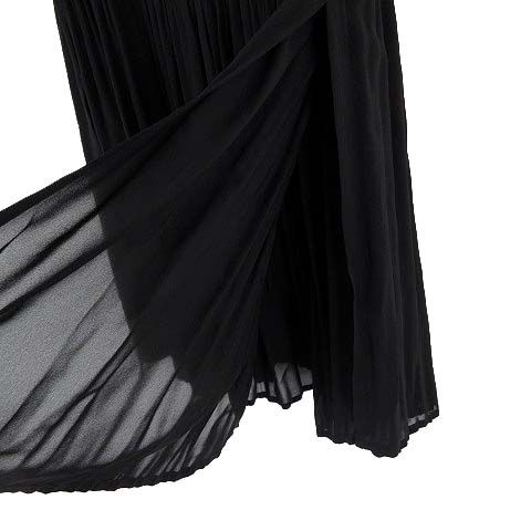 イッセイミヤケ FETE プリーツ ロングスカート ウエストゴム 黒 2 美品 イッセイミヤケ ISSEY MIYAKE FETE スカート プリーツスカート