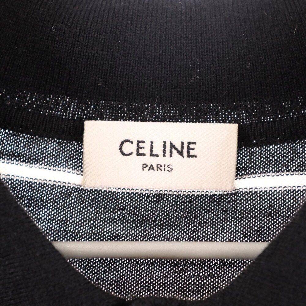 CELINE (セリーヌ) トリオンフ ストライプ 長袖ポロシャツ