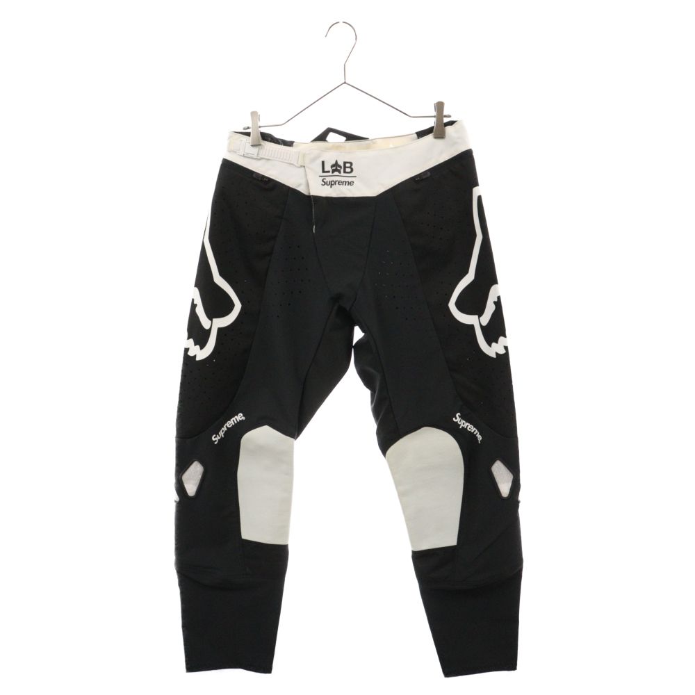 SUPREME (シュプリーム) 18SS Fox Racing Moto Pant フォックスレーシング ラバーロゴ パンツ ブラック/ホワイト
