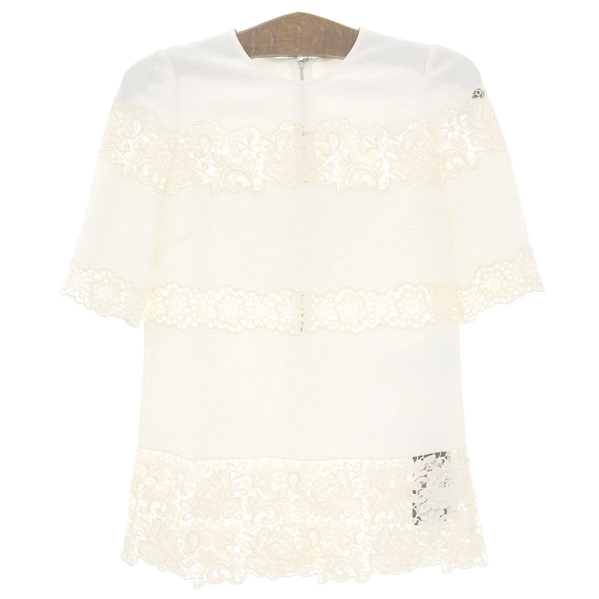 ドルチェ＆ガッバーナ 透かし 刺繍 半袖 カットソー F71Q4Z レディース アイボリー DOLCE&GABBANA【中古】 【アパレル・小物】