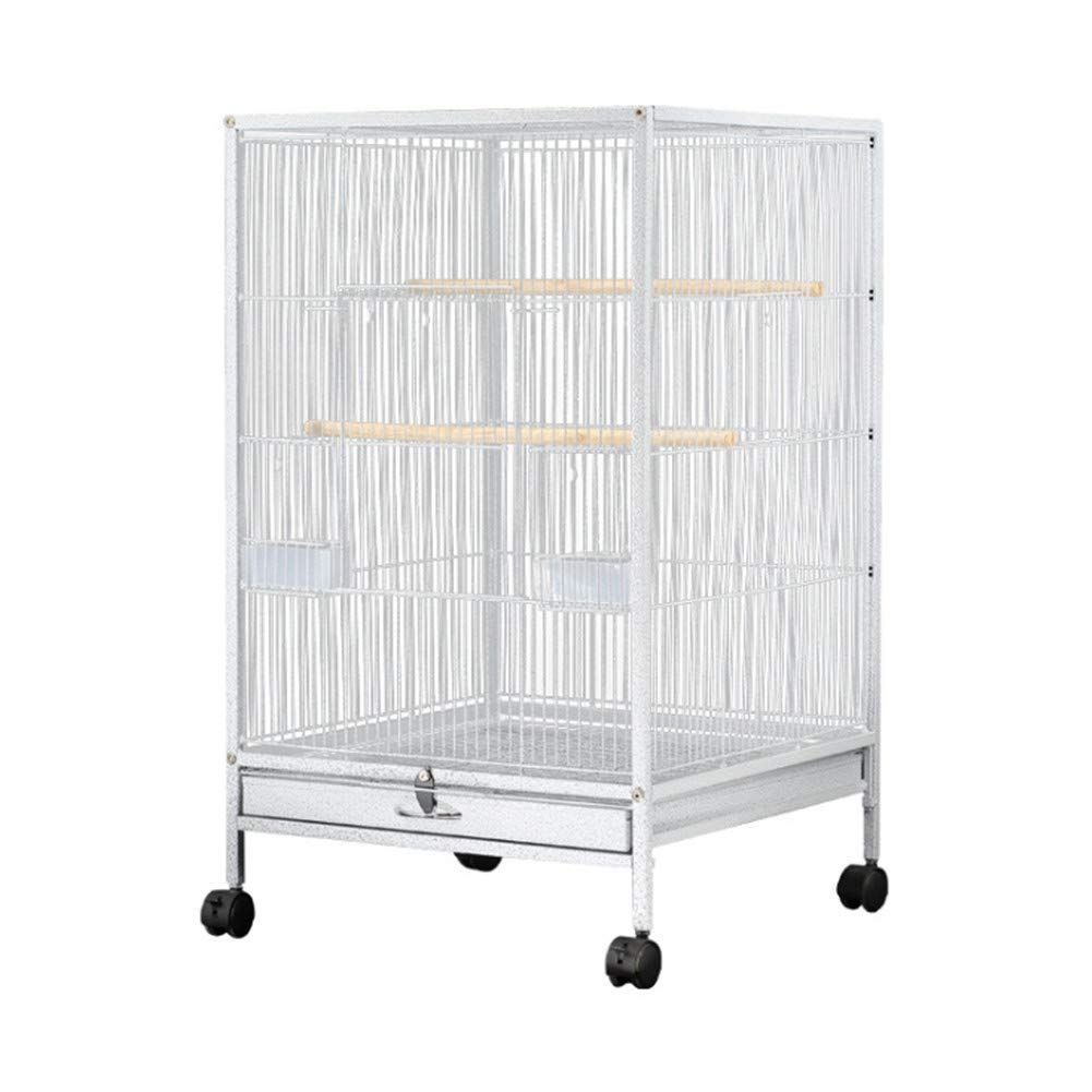 数量 大きい 豪華ケージ 複数飼い インコ 大型 文鳥 バードゲージ オウムケージ 鳥かご オカメ セキセイ 鳥ケージ ボタン hum 45 5 77 CM Aeon ホワイト