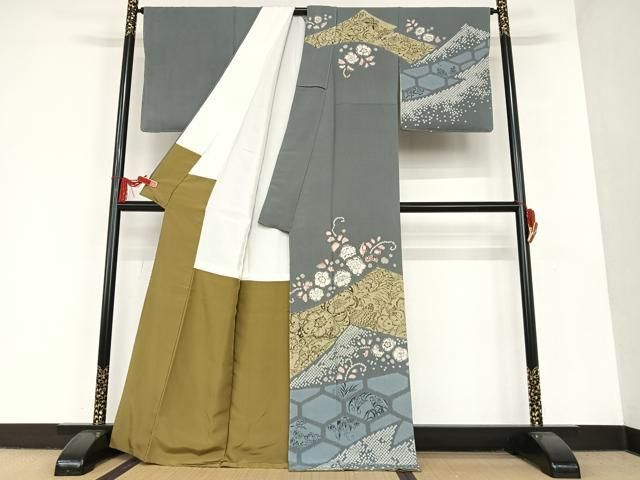 平和屋着物○西洞院辻が花 大脇一心 訪問着 手描き 絞り 正絹 逸品  