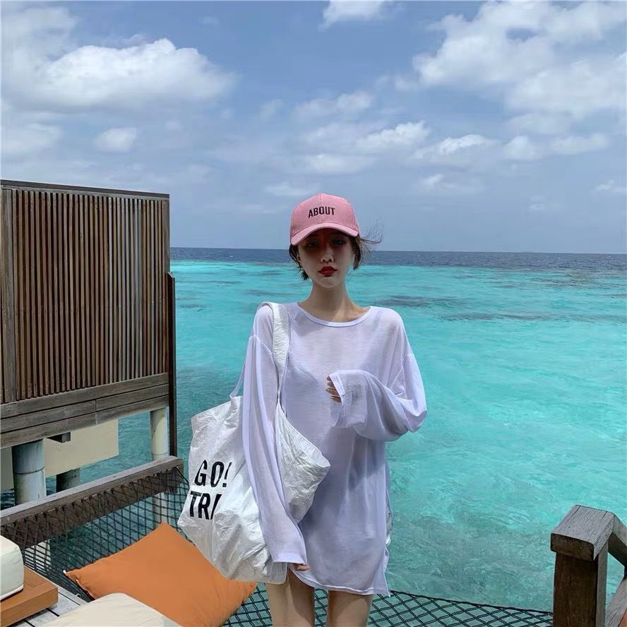 ラッシュガード オーバーサイズ ロンT シースルー Tシャツ - メルカリ