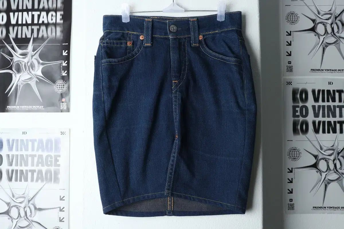 W ( M ー L ) LEVI'S(リーバイス) スカート デニム ライン- 1F17